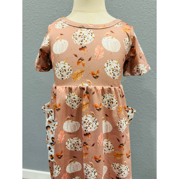 Wellington Designs Girls Leopard Pumpkin Dress, Sz 18/24 NWT - Picture 2 of 5